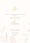 Soft Pink Baptism Invitation - Template